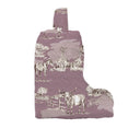 Donkey Toile Linen/Purple Quilted Boot Bag