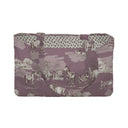 Donkey Toile Linen/Purple Quilted Tote