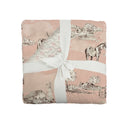 Donkey Toile Rose Baby Blanket