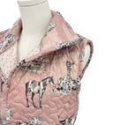 Donkey Toile Rose Quilted Cate Vest