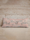 Donkey Toile Rose Quilted Oblong 14" x33" Pillow