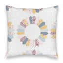 Dresden Patchwork Pastel Quilted 20" Pillow