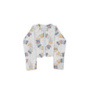 Dresden Patchwork Pastel Cropped Quilted Jacket