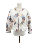 Dresden Patchwork Pastel Cropped Quilted Jacket