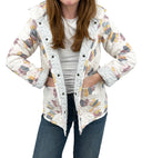 Dresden Patchwork Pastel Quilted Snap Jacket