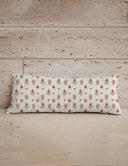 Edera Medallion Sand/Fuchsia Quilted Oblong 14"x33" Pillow