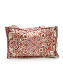 Edera Medallion Sand/Fuchsia Quilted Tote