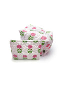 Esme Floral Icon Fuchsia Makeup Bag