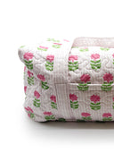Esme Floral Icon Fuchsia Quilted Weekender Duffle Bag
