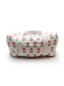 Esme Floral Icon Fuchsia Quilted Weekender Duffle Bag