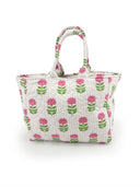 Esme Floral Fuchsia Quilted Handbag
