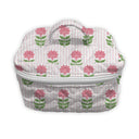 Esme Floral Icon Fuchsia Quilted Travel Case