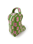 Esme Floral Icon Green Quilted Boot Bag
