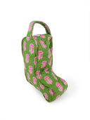 Esme Floral Icon Green Quilted Boot Bag