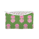 Esme Floral Icon Green Quilted Makeup Bag