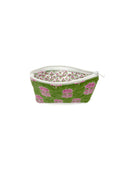 Esme Floral Icon Green Quilted Makeup Bag