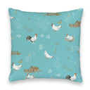 Farmstead Turquoise Quilted 20" Pillow