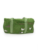 Farmstead Green Quilted Weekender Duffle Bag