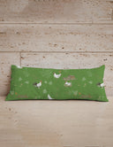 Farmstead Green Quilted Oblong 14" x33" Pillow