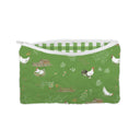Farmstead Green Quilted Makeup Bag