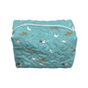 Farmstead Turquoise Quilted Makeup Bag