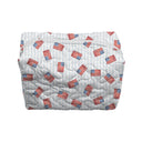 Flag Drift Blue Quilted Makeup Bag