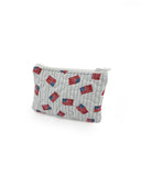Flag Drift Blue Quilted Makeup Bag