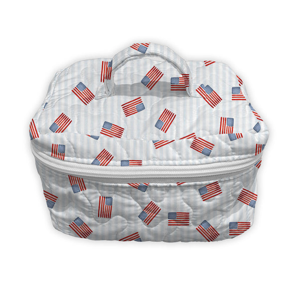 Flag Drift Blue Quilted Travel Case
