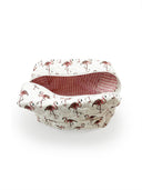 Flamingo Icon White Quilted Makeup Bag