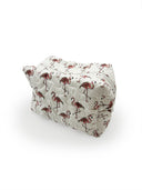 Flamingo Icon White Quilted Makeup Bag