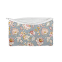 "Folding A Fitted Sheet" Slate Quilted Makeup Bag