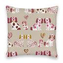 Foo Dogs Pink Quilted 20" Pillow