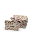 Foo Dogs Pink Quilted Makeup Bag
