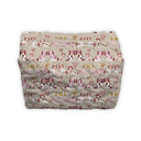 Foo Dogs Pink Quilted Makeup Bag
