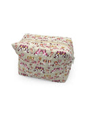 Foo Dogs Pink Quilted Makeup Bag