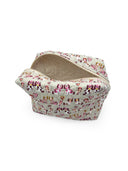 Foo Dogs Pink Quilted Makeup Bag