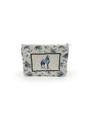 Framed Horse Navy Quilted Makeup Bag