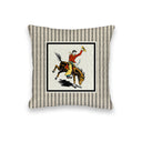 Framed Lazy J Linen Quilted Mini Pillow 8" x 8"