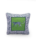 Framed Leopard Green Quilted Mini Pillow 8" x 8"