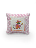 Framed Monkey Quilted Mini Pillow 8" x 8"