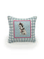 Framed Sweater Pups Blue Quilted Mini Pillow 8" x 8"
