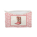 Framed Thunderbird Boots Sand Quilted Makeup Bag