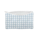 Dachshund Gingham Blue Makeup Bag