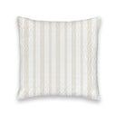 French Stripe Linen Quilted 20" Pillow