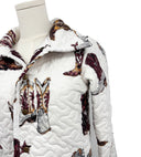 Game Day Maroon Thunderbird Boots Quilted Snap Jacket