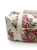 Garden Walk Linen Quilted Weekender Duffle Bag