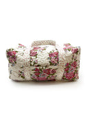 Garden Walk Linen Quilted Weekender Duffle Bag