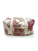 Garden Walk Linen Quilted Weekender Duffle Bag