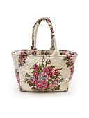 Garden Walk Linen Quilted Handbag