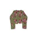 Garden Walk Olive Cropped Quilted Jacket